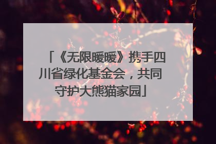 《无限暖暖》携手四川省绿化基金会，共同守护大熊猫家园