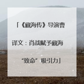 《藏海传》导演曹译文：肖战赋予藏海“致命”吸引力