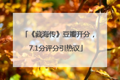 《藏海传》豆瓣开分，7.1分评分引热议