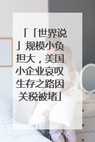 「世界说」规模小负担大，美国小企业哀叹生存之路因关税被堵