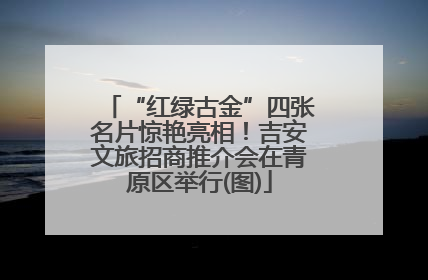 “红绿古金”四张名片惊艳亮相！吉安文旅招商推介会在青原区举行(图)