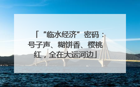 “临水经济”密码：号子声、糊饼香、樱桃红，全在大运河边