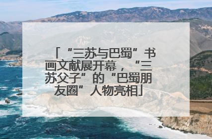 “三苏与巴蜀”书画文献展开幕，“三苏父子”的“巴蜀朋友圈”人物亮相
