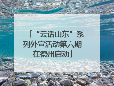 “云话山东”系列外宣活动第六期在德州启动