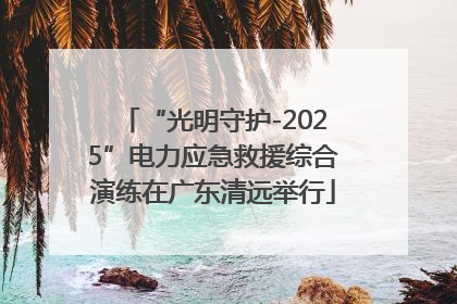 “光明守护-2025”电力应急救援综合演练在广东清远举行