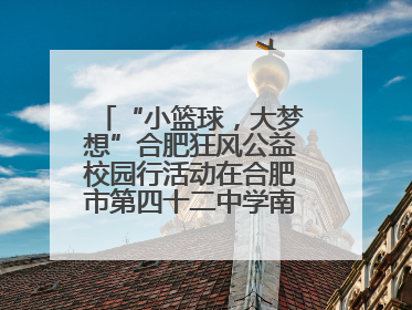 “小篮球，大梦想”合肥狂风公益校园行活动在合肥市第四十二中学南城分校圆满落幕