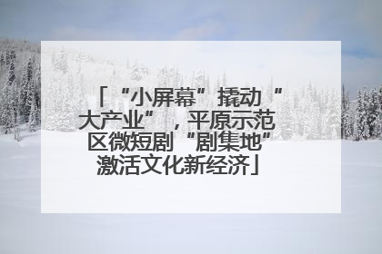 “小屏幕”撬动“大产业”，平原示范区微短剧“剧集地”激活文化新经济