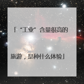 “工业”含量很高的旅游，是种什么体验