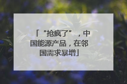 “抢疯了”，中国能源产品，在邻国需求暴增