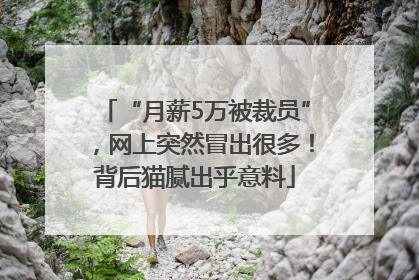 “月薪5万被裁员”，网上突然冒出很多！背后猫腻出乎意料