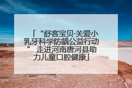 “舒客宝贝·关爱小乳牙科学防龋公益行动” 走进河南唐河县助力儿童口腔健康