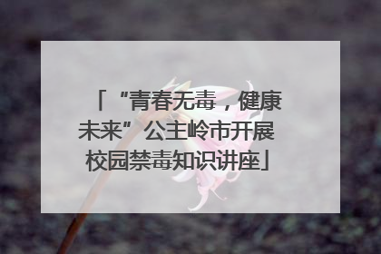 “青春无毒，健康未来”公主岭市开展校园禁毒知识讲座