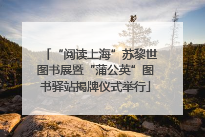 “阅读上海”苏黎世图书展暨“蒲公英”图书驿站揭牌仪式举行