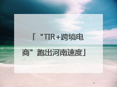 “TIR+跨境电商”跑出河南速度