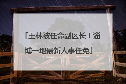 王林被任命副区长！淄博一地最新人事任免