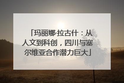 玛丽娜·拉古什：从人文到科创，四川与塞尔维亚合作潜力巨大