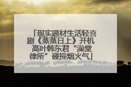 现实题材生活轻喜剧《蒸蒸日上》开机 高叶韩东君“澡堂律所”碰撞烟火气
