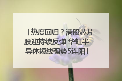 热度回归？港股芯片股迎持续反弹 华虹半导体短线强势5连阳