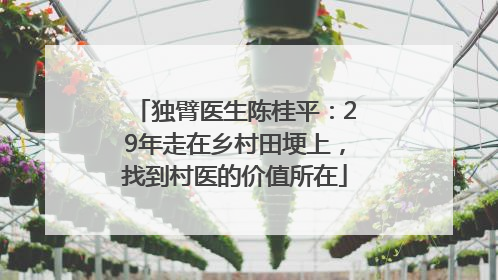 独臂医生陈桂平：29年走在乡村田埂上，找到村医的价值所在