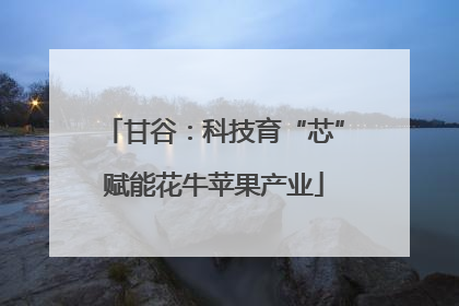 甘谷：科技育“芯”赋能花牛苹果产业