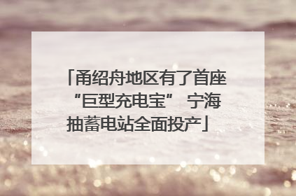 甬绍舟地区有了首座“巨型充电宝” 宁海抽蓄电站全面投产