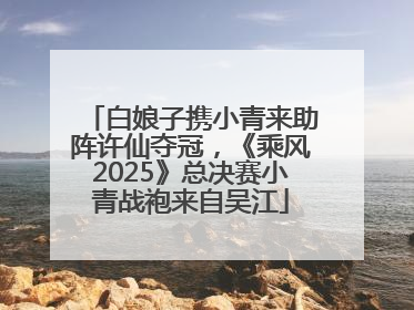 白娘子携小青来助阵许仙夺冠，《乘风2025》总决赛小青战袍来自吴江