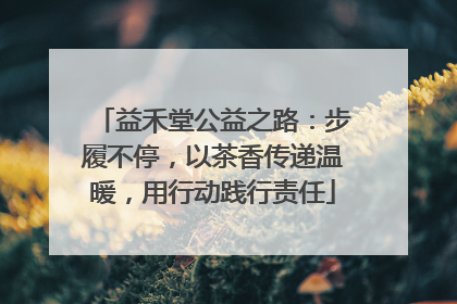 益禾堂公益之路：步履不停，以茶香传递温暖，用行动践行责任