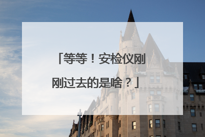 等等！安检仪刚刚过去的是啥？