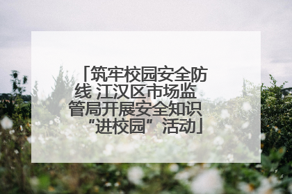 筑牢校园安全防线 江汉区市场监管局开展安全知识“进校园”活动
