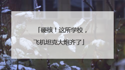 硬核！这所学校，飞机坦克大炮齐了