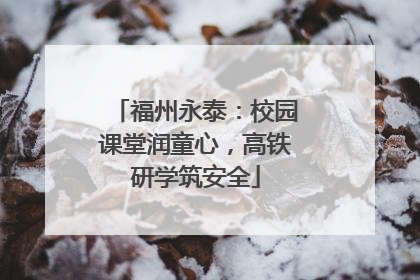 福州永泰：校园课堂润童心，高铁研学筑安全
