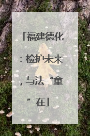 福建德化：检护未来，与法“童”在