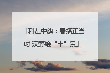 科左中旗：春播正当时 沃野绘“丰”景