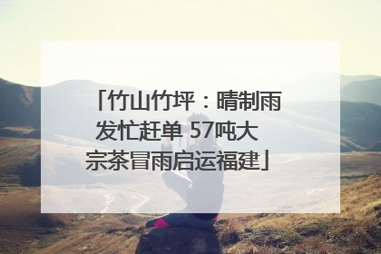 竹山竹坪：晴制雨发忙赶单 57吨大宗茶冒雨启运福建