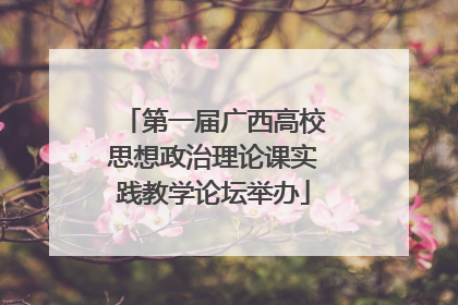 第一届广西高校思想政治理论课实践教学论坛举办