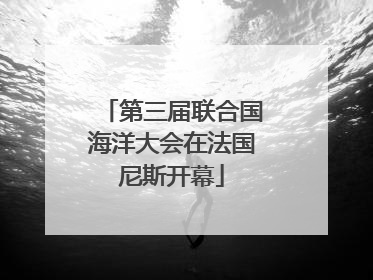 第三届联合国海洋大会在法国尼斯开幕