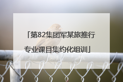 第82集团军某旅推行专业课目集约化组训