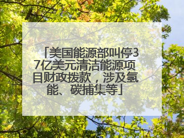 美国能源部叫停37亿美元清洁能源项目财政拨款，涉及氢能、碳捕集等