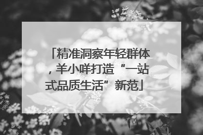 精准洞察年轻群体，羊小咩打造“一站式品质生活”新范