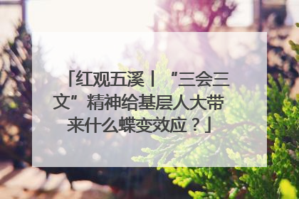 红观五溪丨“三会三文”精神给基层人大带来什么蝶变效应？