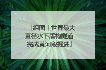 组图丨世界最大直径水下盾构隧道完成黄河段掘进