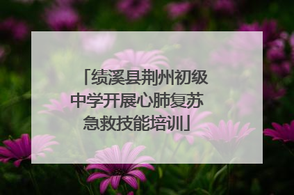 绩溪县荆州初级中学开展心肺复苏急救技能培训