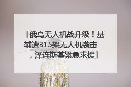 俄乌无人机战升级！基辅遭315架无人机袭击，泽连斯基紧急求援