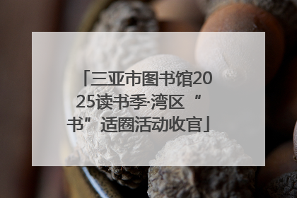 三亚市图书馆2025读书季·湾区“书”适圈活动收官