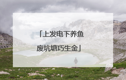 上发电下养鱼 废坑塘巧生金
