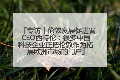 专访丨伦敦发展促进署CEO西特伦：很多中国科技企业正把伦敦作为拓展欧洲市场的门户