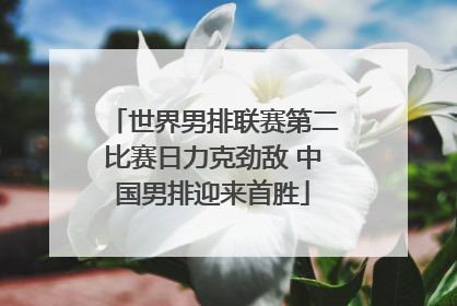 世界男排联赛第二比赛日力克劲敌 中国男排迎来首胜