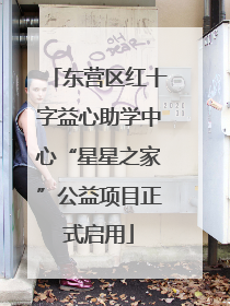 东营区红十字益心助学中心“星星之家”公益项目正式启用