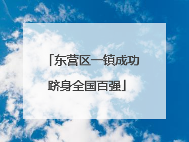 东营区一镇成功跻身全国百强