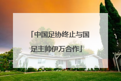 中国足协终止与国足主帅伊万合作